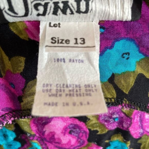 Dawn Joy Fashions Floral Sleeveless Maxi Dress Size 13 EUC - Picture 8 of 8